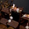 Nuevo Producto Eryue pinza de pelo de conejo con rábano par de pinzas flor de pelo de visón par de pinzas de campana lindo tocado [conejo con rábano]]