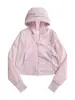 Ropa de Protección Solar Hielo-Seda Estilo Mismo Supermodelo de Lulu para Mujer, Chaqueta Ligera y Transpirable de Protección UV para Exteriores, Corte Ajustado