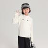 Camiseta Manga Longa Gola Alta Pudding Haru Kids 2025 Outono Inverno Novo Estilo Versátil para Meninas Meio Zíper Slim Camada Base