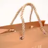 Personalización de Bolsas de Regalo, Bolsa de Compras de Ropa de Alta Gama, Bolso de Mano para Joyería de Oro, Bolsa de Papel Hecha a Medida