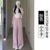 Estilo Holgazán Pantalones Anchos Mujer Verano Delgados Cintura Alta Dagging Sueltos Nuevo Estilo Barril Recto Yamamoto Estilo Japonés Casual Caminar