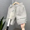 Pantalones cortos para hombre de alta calidad, estilo nuevo de verano, color liso, perforación láser simple, cómodos, transpirables, diseño casual versátil