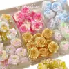 Novo Estilo Glitter Fino Gradiente Duas Cores Flor Rosa Amor Verdadeiro Contas Soltas DIY Pulseira com Contas Colar Brinco Acessórios Materiais