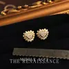 Pendientes Vintage Estilo Mediados de Siglo Corazón Flor Circonita Pequeños Retro Lujo Accesible Pendientes Franceses de Gama Alta