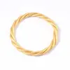 Pulsera de Gelatina Tubo de Silicona 3 Hilos Cuerda Retorcida Pulsera Trenzada Tubo de Plástico Pulsera Retorcida con Lámina de Oro Salida de Fábrica