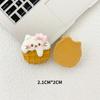 Galletas de Dibujos Animados Creativas Gatito de Chocolate Accesorios de Resina DIY Zapatos con Agujeros Zapatos Flor Carcasa para Teléfono Móvil Horquilla Mechón Adhesivo