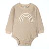 Ropa para niños, mono de bebé transfronterizo, mono de primavera y otoño, mono de bebé de manga larga con estampado de gofre, ropa de bebé al por mayor