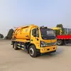 Camión de Limpieza y Succión Real Almacenamiento Independiente de Agua Almacenamiento de Aguas Residuales Bomba de Vacío de Alta Succión Transporte de Aguas Residuales Municipales Dragado de Tuberías Especial