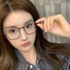Gafas de Prescripción Elegantes Color Castaño Oscuro de Gama Alta con Montura Pequeña Redonda Lisa Estilo Estudiante con Filtro de Luz Azul