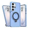 Adecuado para Samsung S26Ultra Phantom Soporte Magnético, Funda de Teléfono Magnética con Sensación Similar a la Piel, Cubierta Protectora Anticaídas S25Ultra