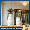 Macetas de fibra de vidrio con forma de ola para hotel, jardineras para paisajismo comercial, macetas decorativas de piso para exteriores, hechas a medida por el fabricante
