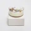 Vela Navideña Oceánica Forma de Lentejuela Vela Aromática Cera de Soja Colorida Taza de Vela de Caracola Caja de Regalo Recuerdo