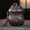 Tarro de Té de Cerámica Morada Lotus Retro Grande Cerámica Sellado Tarro de Almacenamiento Tarro de Té Té Negro Té Verde Té Pu'Er Almacén de Té