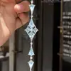 Pulsera Brillante Azul Frío con Diamantes para Mujer, Alto Valor Estético, Joyería Simple y Versátil, Lujo Ligero Único, Sensación de Alta Gama, Pulsera Elegante