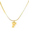 Collar de Acero Inoxidable con Colgante de Letra Inicial Ins Transfronterizo Chapado en Oro de 18K Cadena para el Cuello Impermeable Joyería de Alta Gama Estilo Pareja