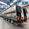 Fornecimento de Fábrica Semi-Reboque 6 Eixos Transporte de Máquinas Equipamentos Levantamento a Airbag Semi-Reboque de Plataforma Baixa Reboque