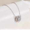 Collar de plata de ley S925 con forma de corazón guardián y diamantes Mosan, colgante de amor, joyería Spice Girl con un dulce viento fresco, transfronterizo, novedad de 2022