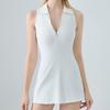Vestido de golf de solapa europeo y americano, fitness, body completo, falda de bola, para mujer, secado rápido, transpirable, cintura, deportivo, ocio, yoga