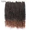 Peluca de fibra química africana Trenzas de caja Rizado bohemio Trenza de aire de tres hebras Trenza de ganchillo de concubina
