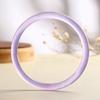 Pulseira de Calcedônia Violeta, Pulseira Fina de Ágata Roxo Lavanda Tipo Gelo, Jade Púrpura Jade, Pedra de Jade Púrpura