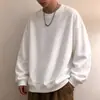 Coleção Primavera/Outono 2026: Moletom Oversized com Gola Redonda para Homens, Novo Estilo Primavera/Outono, Blusa de Manga Longa Lisa para Casais
