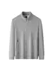 Cardigan Suéter Grueso de Terciopelo yingao Invierno Cuello Alto Cremallera Cálido Casual Color Sólido Estilo Old Money Mediana Edad Ropa para Hombre