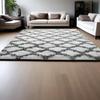 Suministro de Fábrica Alfombra de Patrón Doméstico Alfombra de Terciopelo Moderna Simple para Dormitorio Alfombra de Sofá para Cabecera de Cama de Celosía Blanca y Negra