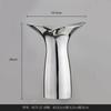 Boshi Home Lujo Accesible Escandinavo Pétalos Plateados Galvanizados Cola de Pez Cerámica Pequeño Jarrón Adornos Decoración de Mesa para el Hogar