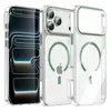 Funda magnética transparente para teléfono móvil adecuada para Apple 17Promax Iphone16Plus Alta transparencia Cubierta protectora dos en uno
