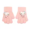 Luvas Espessas de Inverno para Crianças com Punhos Canelados de Camada Dupla, Luvas Quentes de Alta Elasticidade para Mulheres, Luvas de Tricô Espessas para Homens