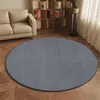 Alfombra Redonda Estilo Vintage para Sala de Estar, Felpudo Lavable y Limpiable, Alfombrilla de Estudio de Color Sólido, Sisal Sintético, Adecuada para debajo de Silla Giratoria o Mesa de Noche