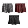 Cueca Box Masculina Tendência Estilo Coreano com Textura de Seda Gelada, Cintura Média de Caimento Solto com Estampa, Shorts de Verão para Estudantes e Casa