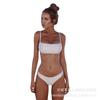 Traje de baño bikini de 4 colores con soporte de acero recogido de personalidad dividida europea y americana 2018