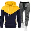2025 Nueva Sudadera para Hombre de Venta Caliente en Comercio Exterior Moda Juvenil Casual Deportiva Sudadera con Capucha de Contraste Conjunto Superior