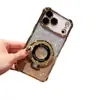Funda Protectora Anti-Caídas con Esquinas Reforzadas y Recubrimiento Galvánico para iPhone 17 Pro Max, Funda Protectora con Brillo y Soporte Magnético para Apple 16