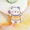 Ins Broche acrílico lindo estilo coreano, insignia de oso de dibujos animados, colgante para bolso, pequeño accesorio para niñas