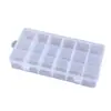 Caja de Almacenamiento de Plástico Mediana de 18 Compartimentos, Caja de Empaque con Tubo Termorretráctil, Caja para Piezas y Accesorios, Caja de Almacenamiento para Exhibición de Equipo de Pesca y Joyería