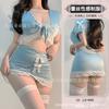 Uniforme sexy atacado paixão sexy secretária macacão dividido boate saia de quadril lingerie uniforme de estudante JK