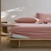 Funda de colchón de algodón puro cepillado engrosado para otoño e invierno, color sólido, protector de colchón de algodón 100% de una sola pieza para colchón Simmons, funda protectora resistente a la suciedad