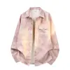 2026 Nueva Camisa de Manga Larga Tie-Dye para Hombre de Comercio Exterior Estilo Coreano Marca de Moda Tendencia Moda Holgada Tallas Grandes Casual para Hombre
