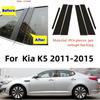 Adecuado para Decoración de Pegatina para Pilar B de la Columna Media Kia Yuanship Optima 2011-2015 K5 Negro Brillante PC Moldura de Ventana de Coche