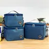 Bolsa de almuerzo aislada, bolsa de almuerzo cuadrada de papel de aluminio engrosado, bolsa de picnic de gran capacidad para oficinistas y estudiantes