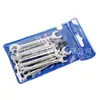 Juego de 10 Piezas de Mini Llaves Inglesas de Boca Abierta de Doble Uso Métricas e Imperiales, Herramientas de Llave Fija de Doble Cabeza 4-11mm