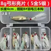 Set de señuelos con anzuelo simple, señuelos tipo cuchara para pesca, incluyendo 10 piezas de señuelos tipo cuchara para whitefish y topmouth, con envío gratis