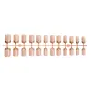 Piezas de Uñas Postizas para Uñas Postizas, Piezas de Uñas Postizas Francesas con Brillo Nude, Piezas de Uñas Postizas Simples y de Moda, Uñas Postizas