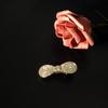 Accesorios para el cabello estilo coreano, pajarita de diamantes, horquilla, flequillo dorado, tocado, pinza de pico de pato con diamantes plateados, pinza para flequillo lateral