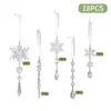 Novos itens de decoração de Natal transfronteiriços: Barras de gelo de Natal, flocos de neve transparentes, bolas de zimbro, espigões de gelo acrílicos