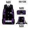 Animação 3D Cross-border do que você bonito Blade Schoolbag Crossbody Bag Pencil Bag Mochila de personagem impressa de três peças
