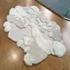 Alfombra Tridimensional de Lana Pura, Alfombrilla de Noche Hecha a Mano, Lana Engrosada, Lujo Ligero para Uso Doméstico, Lana 100% Importada de Nueva Zelanda