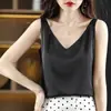 Novo top curto 2025, base de verão, seda gelada, camisola de seda gelada transfronteiriça, conjunto feminino plus size, roupa íntima transfronteiriça